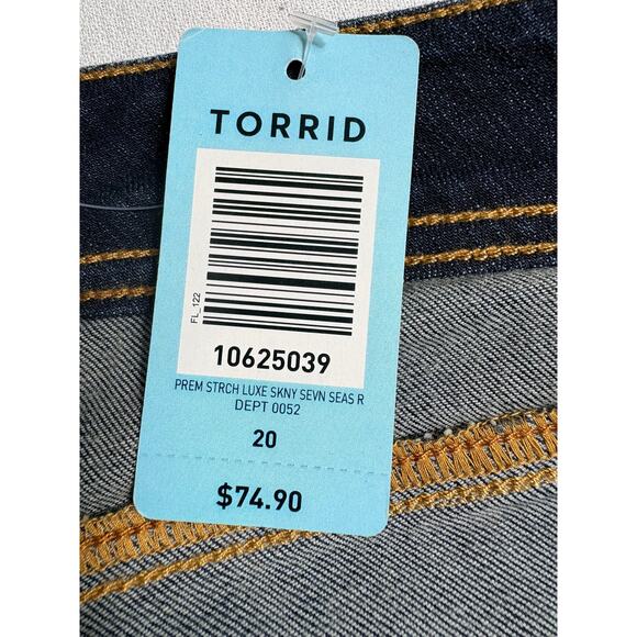 Torrid Luxe Skinny Jean Premium Stretch Denim Dark Wash Size 20R NWT - Picture 8 of 16
